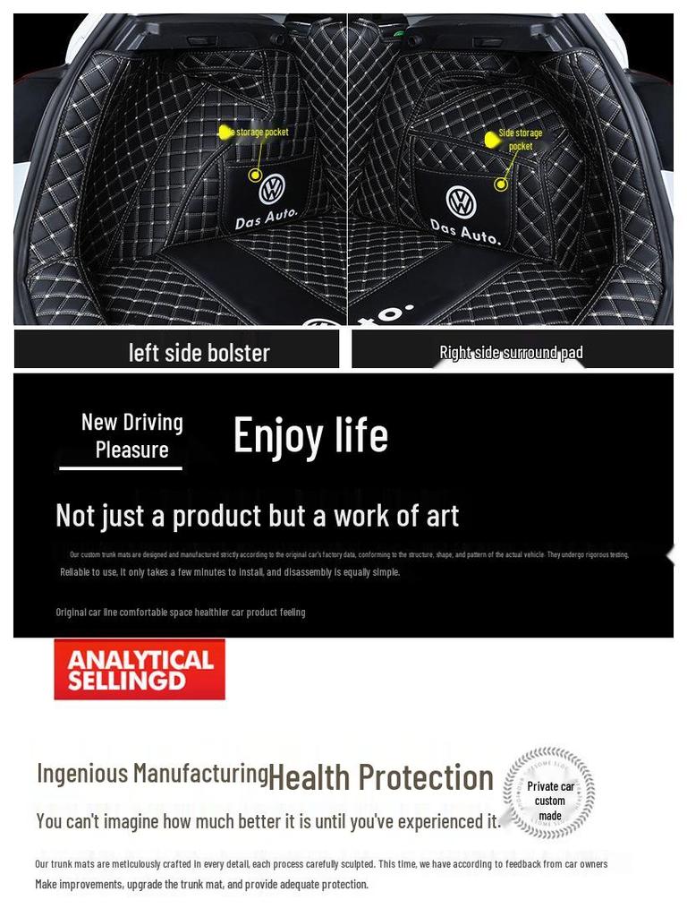 Volkswagen Golf Trunk Mat: Full Coverage for Gen 6, 7, 7.5, and 8 R-Line/Pro, and Golf Variant Models.