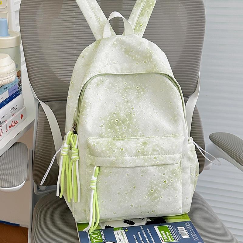 Schoolbag High Value Ins Tie-dye Backpack Women's 1011 New Large-capacity Junior High School Student Schoolbag Commuter Computer Backpack