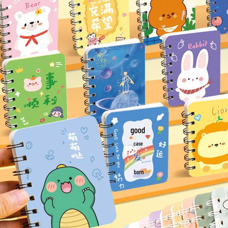 Cute Cartoon Girly Heart Mini Notebook - Portable Pocket Size