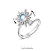 Women's Adjustable Sunflower Moonstone Ring - Simple, Versatile, Creative Style Jewelry