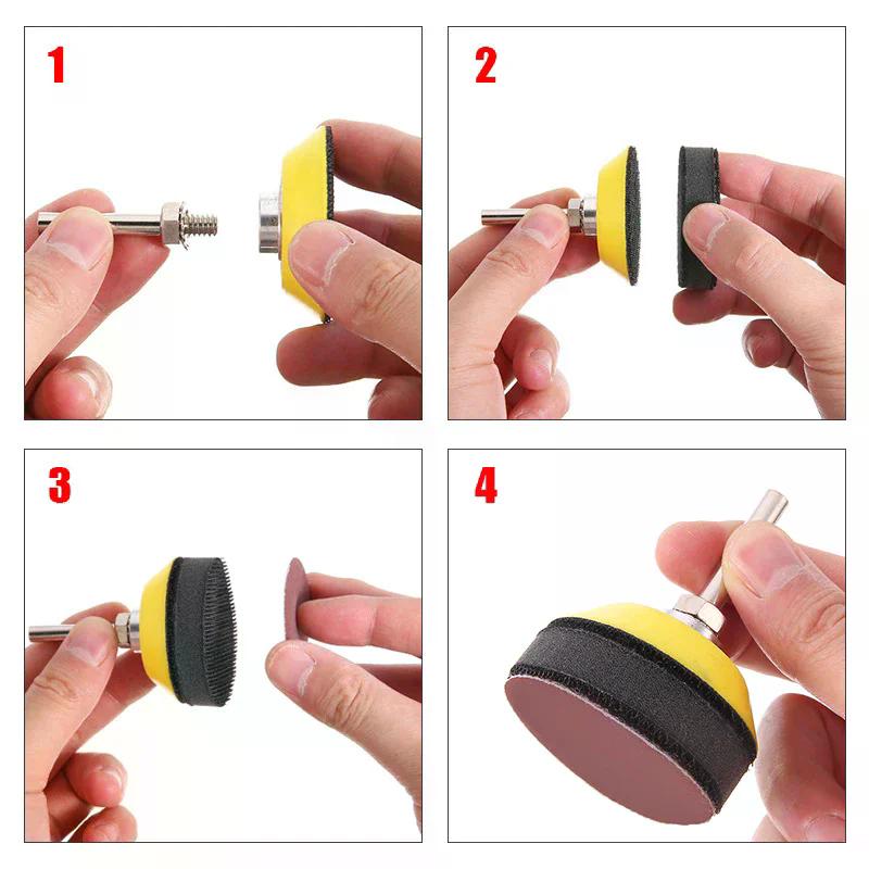 100pcs Set 2 Inch Sanding Discs Pad Kit For Drill Grinder Rotary Tools With Backer Plate Includes 80-3000 Grit Sandpapers