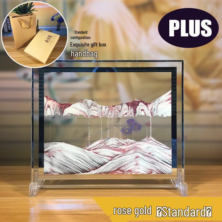 3D Flowing Sand Hourglass: Creative Glass Ornament & Birthday Gift