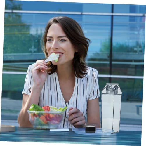 HOMOCONO 1-Piece Milk Bottle, Juice Bottle, Mini Kettle, Beverage Bottle, Milker Pitcher, Cold Drink Bottle, 500ml Bottle, Plastic, Black