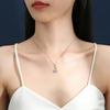 Pass Diamond Test Real Moissanite Swan Necklace Certification Silver Woman Wedding Necklace Premium Jewelry