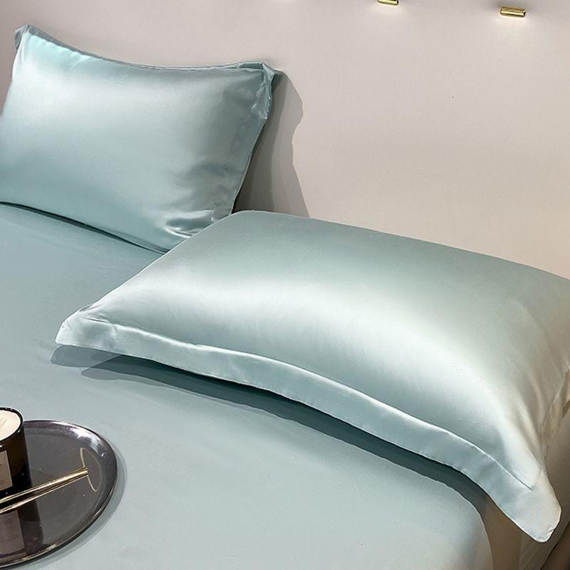 Solid color Class A 100 Tencel pillowcases Silky smooth summer cool ice silk pillowcases 48X74cm silk pillowcases