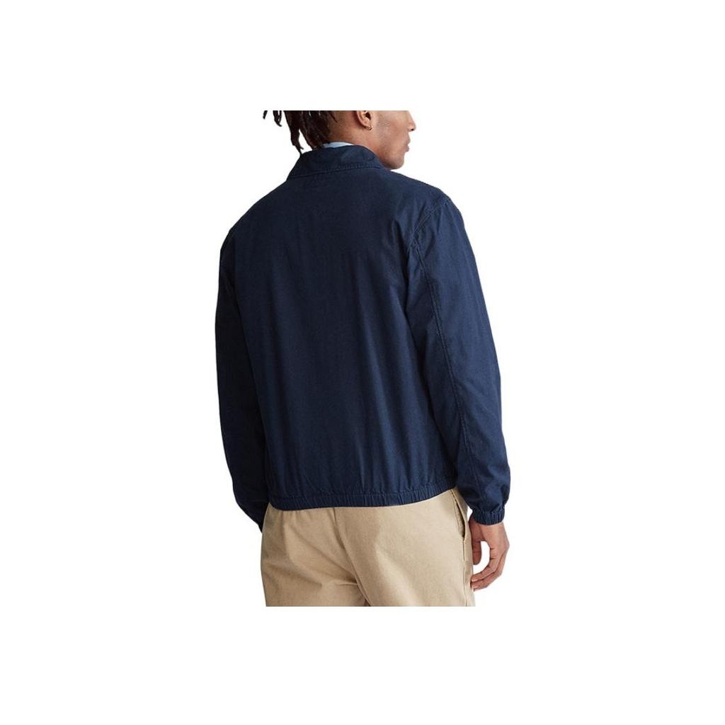 Polo Ralph Lauren FW22 Logo Print Casual Polo Long Sleeve Jacket Men Jackets Navy-Blue MNPOOTW16020138-410