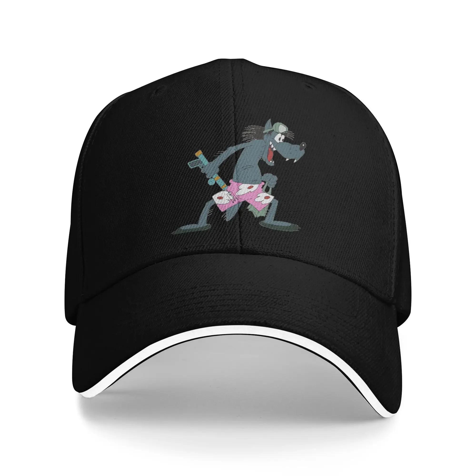 

Summer Casual Baseball Cap Nu Pogodi Running Hippie Trucker Hat For Couple Women Sun Visor Cartoon Wolf Classic Snapback Cap One Size