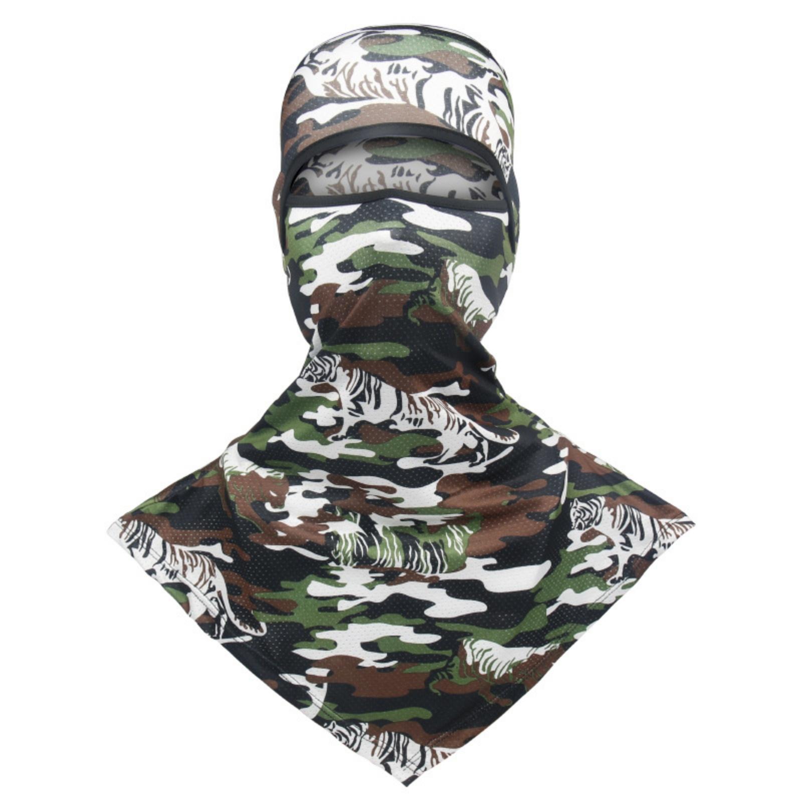 

Outdoor Full Face Cover Headwear with Camouflage and Animal Print Pattern Breathable Lightweight Fabric for Men Women One Size