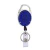 1pc Sparkle Retractable Crystal ID Name BadgeHolderBling Work Card Badge Reel,Fashion Rhinestone Badge Car Bag Keychain