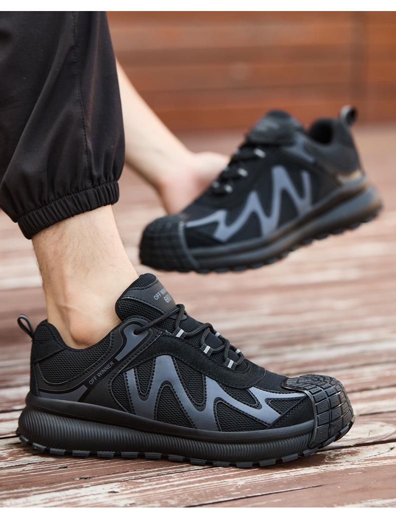 Men's Stylish Anti-Smash Work Shoes: Breathable, Wear-Resistant, Anti-Puncture, Lightweight, Four Seasons Protection