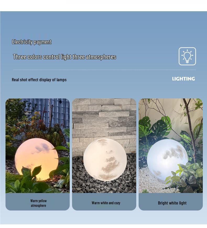 Waterproof Solar Moon Lamp: Outdoor Floor and Landscape Lighting for Camping and Lawn