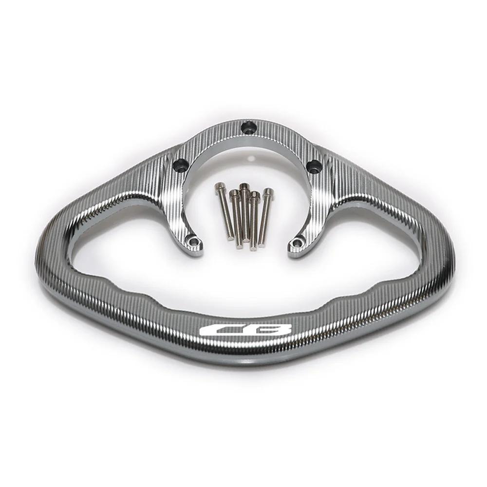 For HONDA Series CB CBR New five-hole fuel tank cap CNC Motorcycle Passenger Handgrips Hand Grip Tank Grab Bar Handles Armrest