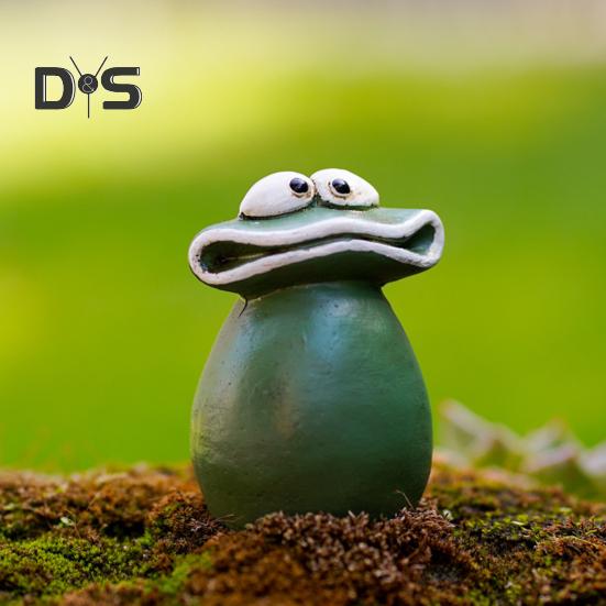 Froschfigur mit großem Mund, Froschfamilie, Ornament aus Kunstharz, wasserdicht, Cartoon-Frosch, Gartenstatue für den Innen- und Außenbereich