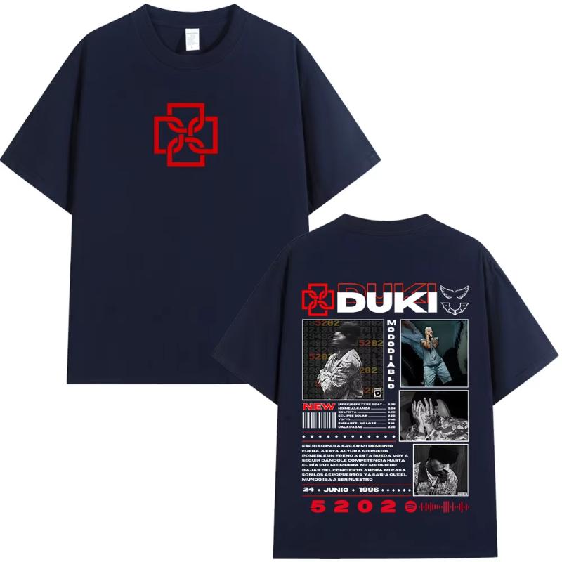 Rapper Duki 5202 MIXTAPE Album Merch Tshirt Unisexs Women Fashion Hip Hop T Shirt Cotton Casual Short Sleeve Oversized Tshirts