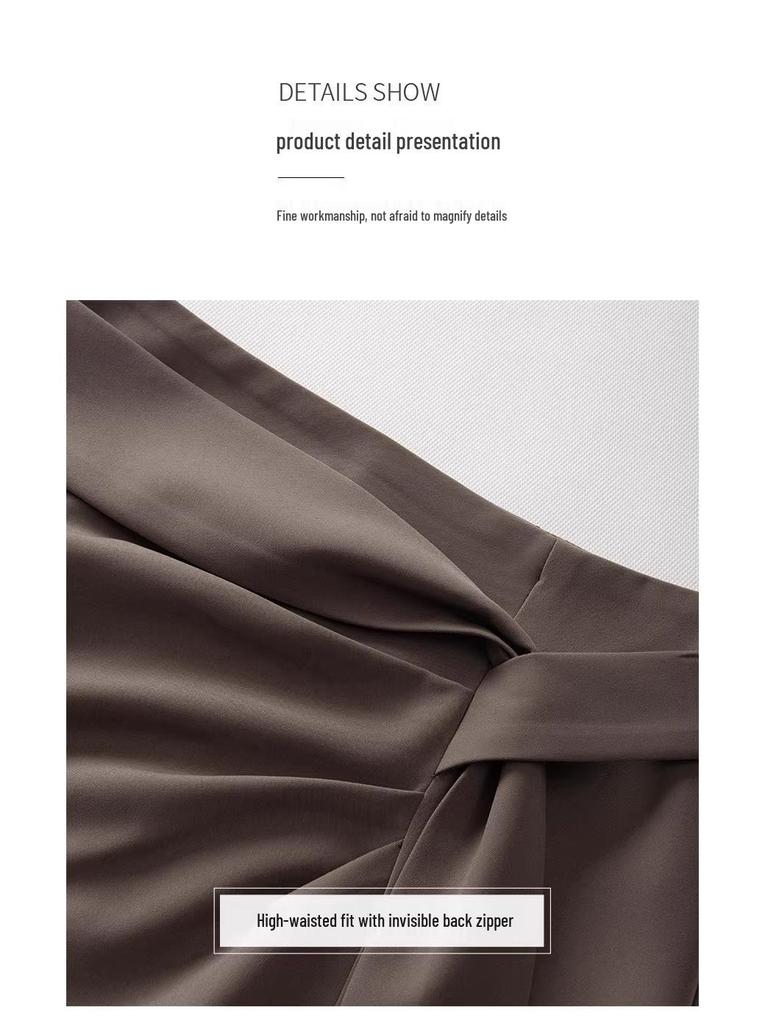 Elegant & Versatile Irregular Slit Midi Skirt for Women - Spring/Summer 2025