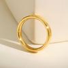 High-quality 14K Gold-plated Rings for Women,Stainless Steel Smooth Wedding Ring,Waterproof Fashion Jewelry Gift