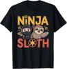 Ninja Sloth Graphic Tee - Fun Sloth Design T-Shirt