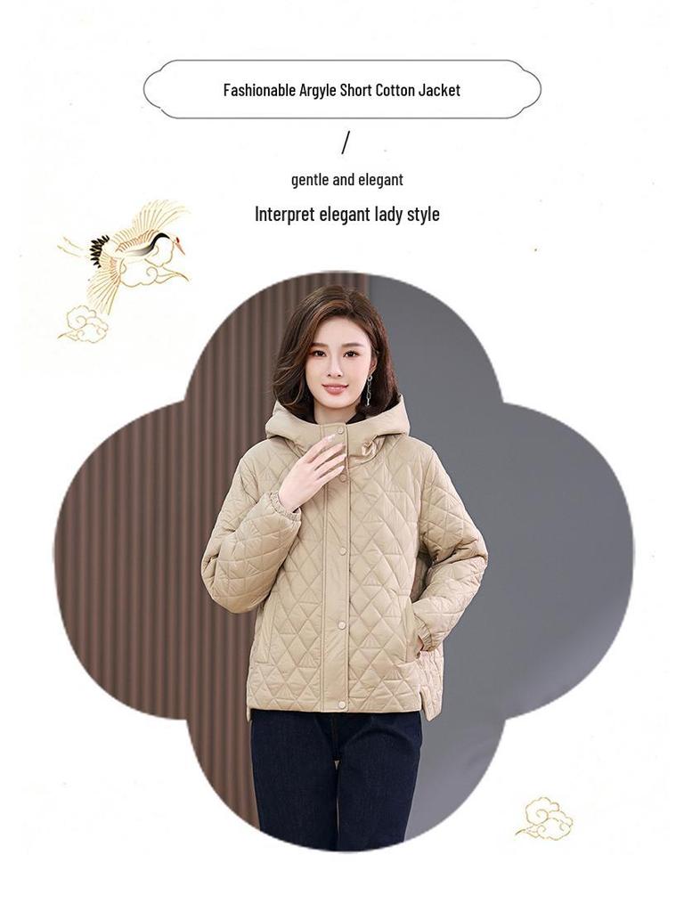 Women's 2024 Lightweight Petite Quilted Cotton Coat - Autumn/Winter Fashion