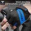 TOSUOD Cycling Half-Finger Gloves SBR Shock-Absorbing Palm Pad Summer Breathable Non-Slip Bike Gloves