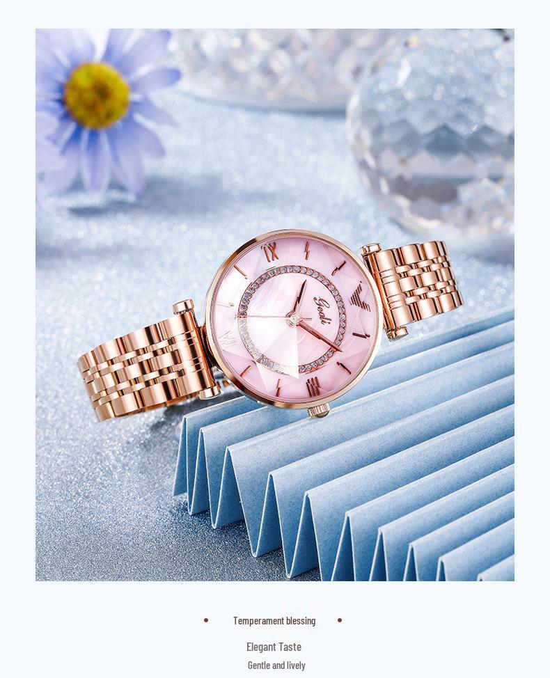 GEDI Women's Fashion Casual Steel Band Quartz Watch - Simple Luxury, Versatile Design