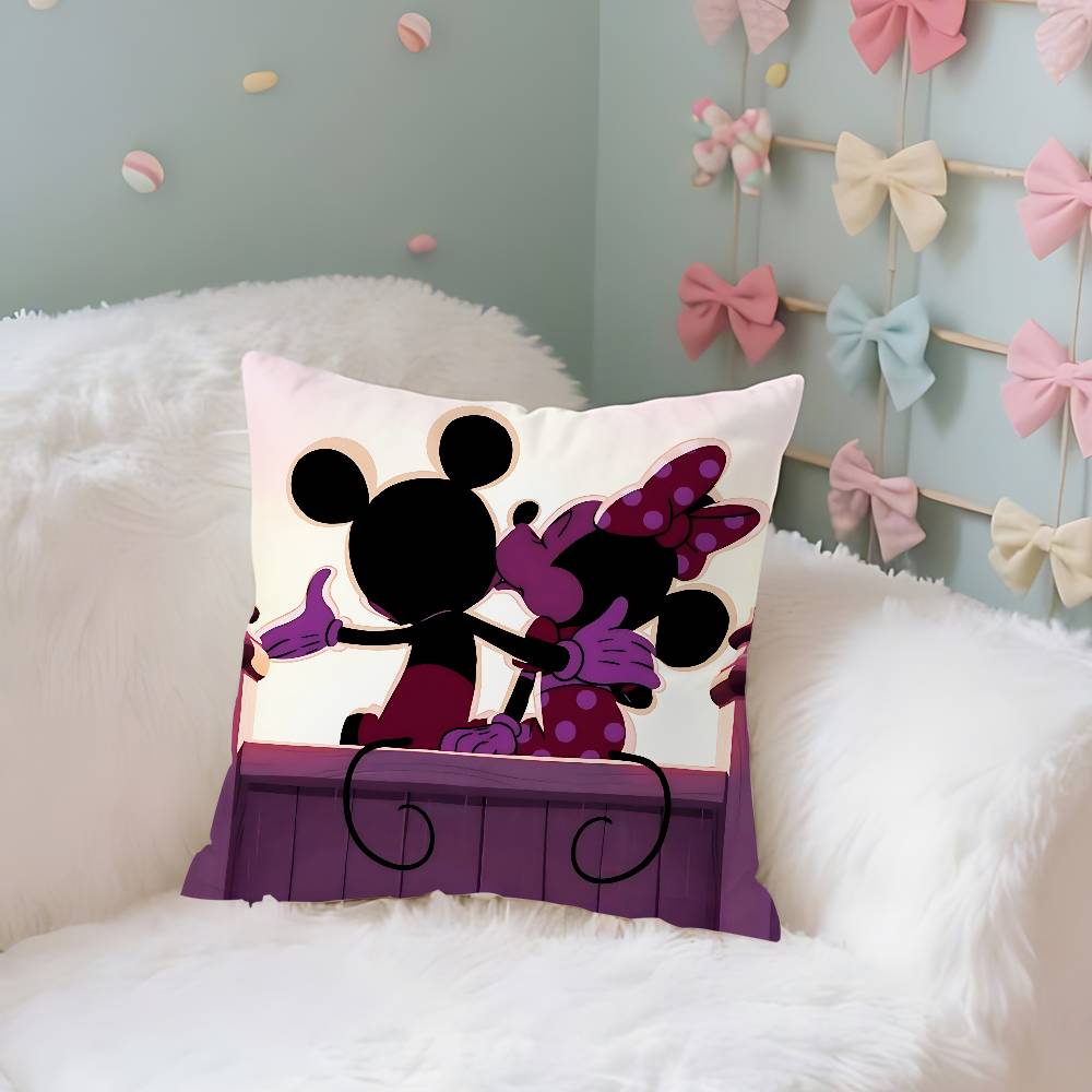 Mickey And Friends Case Plush Fabric Soft Pillowcase Double Sided Print Cushion Cover Household Gifts