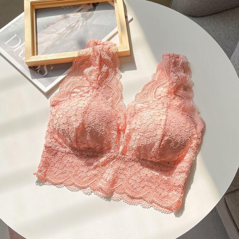 Сексуальные кружевные бюстгальтеры Женские с открытой спиной Красота спины Бюстгальтеры Женское нижнее белье с подушечками Бюстгальтер 34/75AB