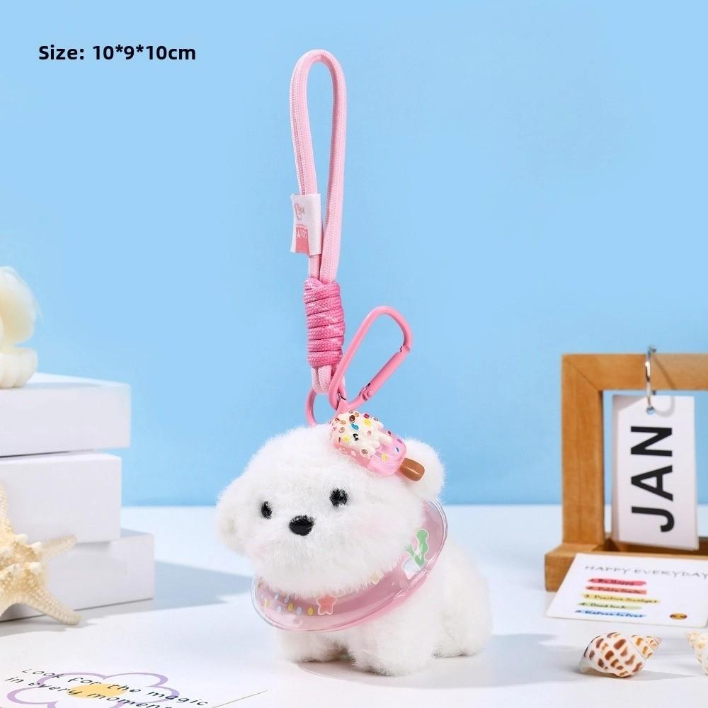 Animals Doll Cartoon Pilot Otter Keychain Keys Accessories Panda Puppy Plush Doll  Students