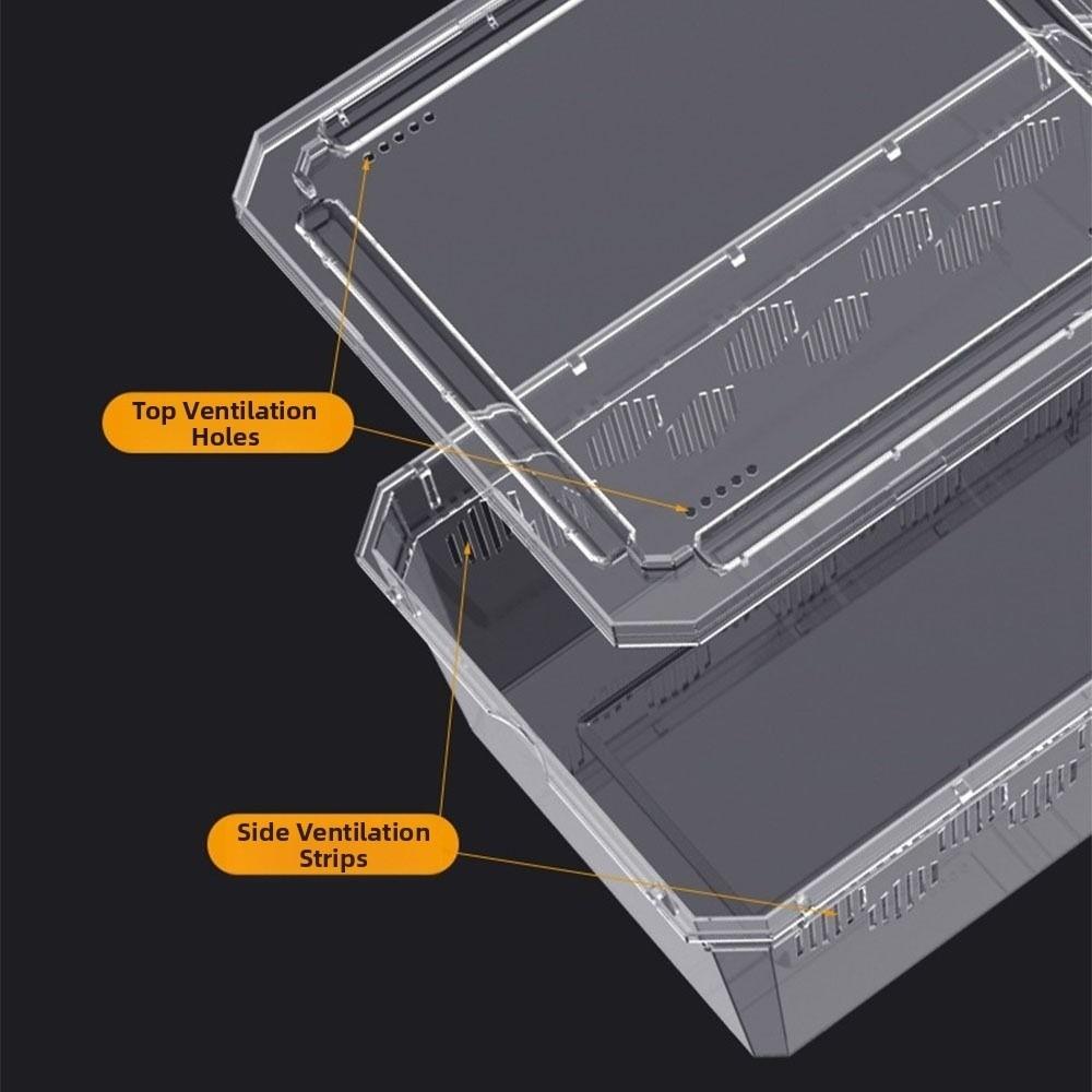 Breathable Reptile Breeding Box  For Lizards Geckos Snakes Spiders Scorpions Beetles Centipedes