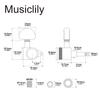 Musiclily Pro R18K L3R3 Locking Gear for Chrome Tuners, 181 Ratio, Half-Moon Button, 90-Degree Screw, Acoustic/Electric Guitars,