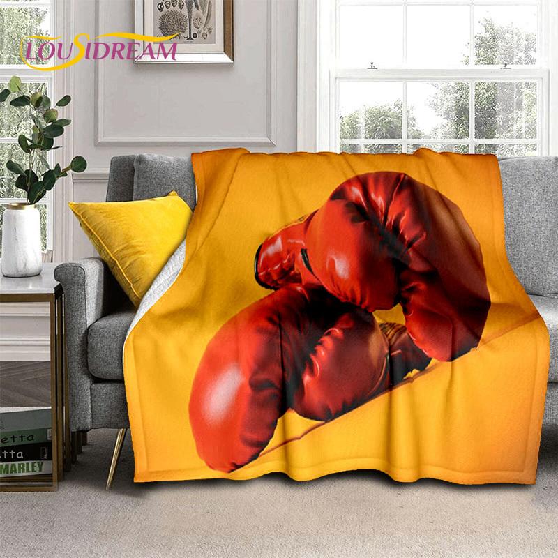 Boxing Gloves 3D Boxer Fight HD Blanket,Soft Throw Blanket for Home Bedroom Bed Sofa Picnic Travel Office Rest Cover Blanket Kid