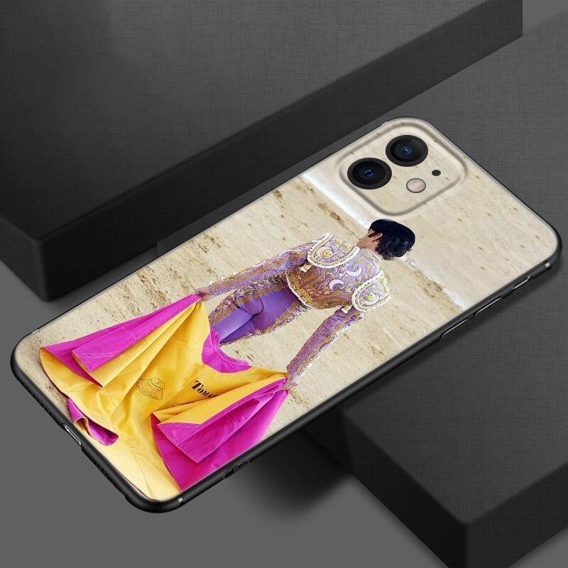 Spansk Matador Mobilskal För Apple iPhone 13 12 Mini 11 Pro XS Max X XR 8 7 6S 6 Plus SE 2020 5S 5 Mjukt TPU Svart Skydd