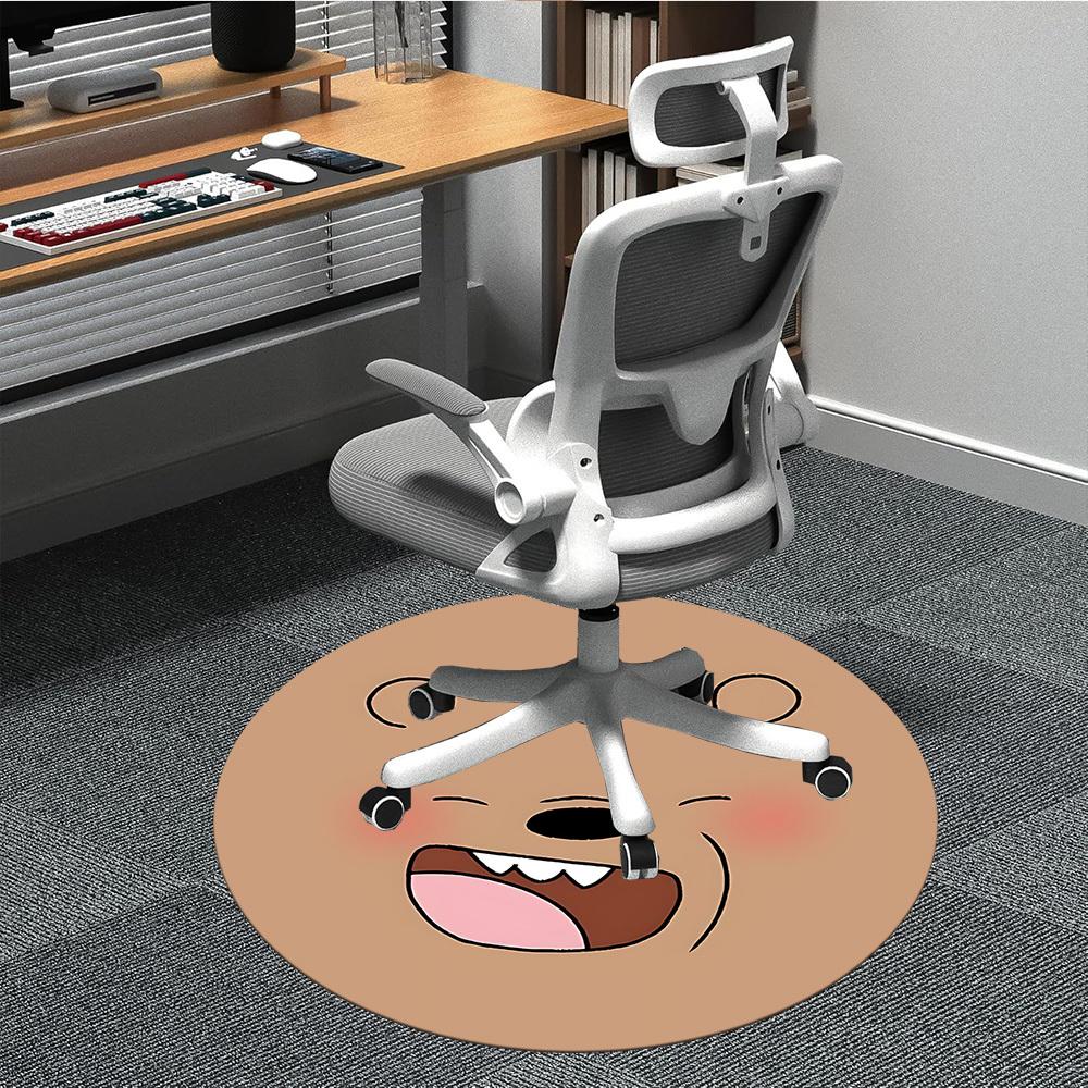 1pc We Bare Bears Office Round Area Rug, Under Office Chairs Bedroom Living Room Home Decor  a1022200