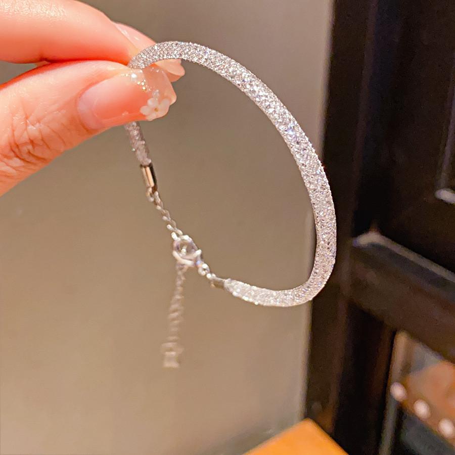 

Geometric Zircon Round Bracelet For Women With Cubic Zirconia Elegant Jewelry For Office Gifts