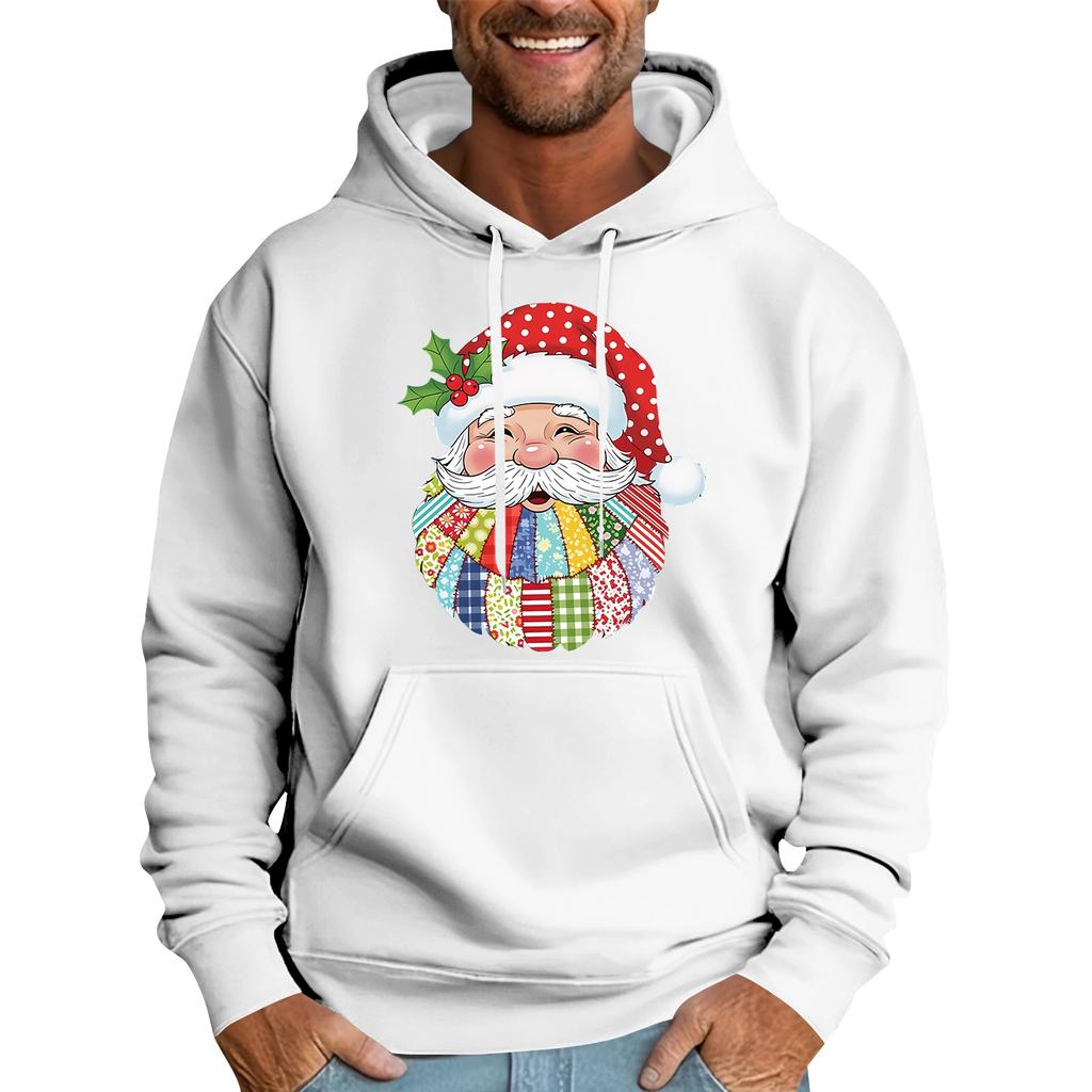 Christmas Print Loose Men's Hoodie