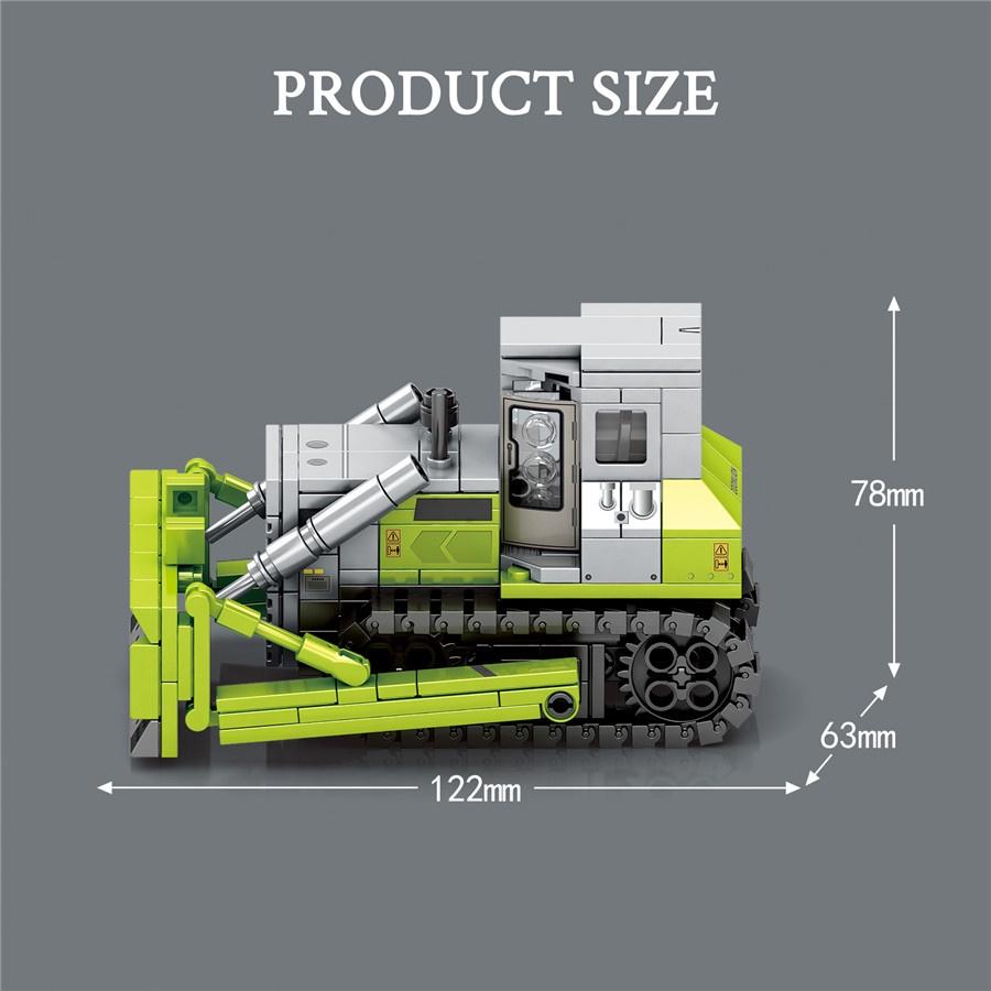 Engineering Building Blocks City Construction Children Toy Cement Mixer Truck Crane Excavator Mini Bulldozer for Boy Gifts