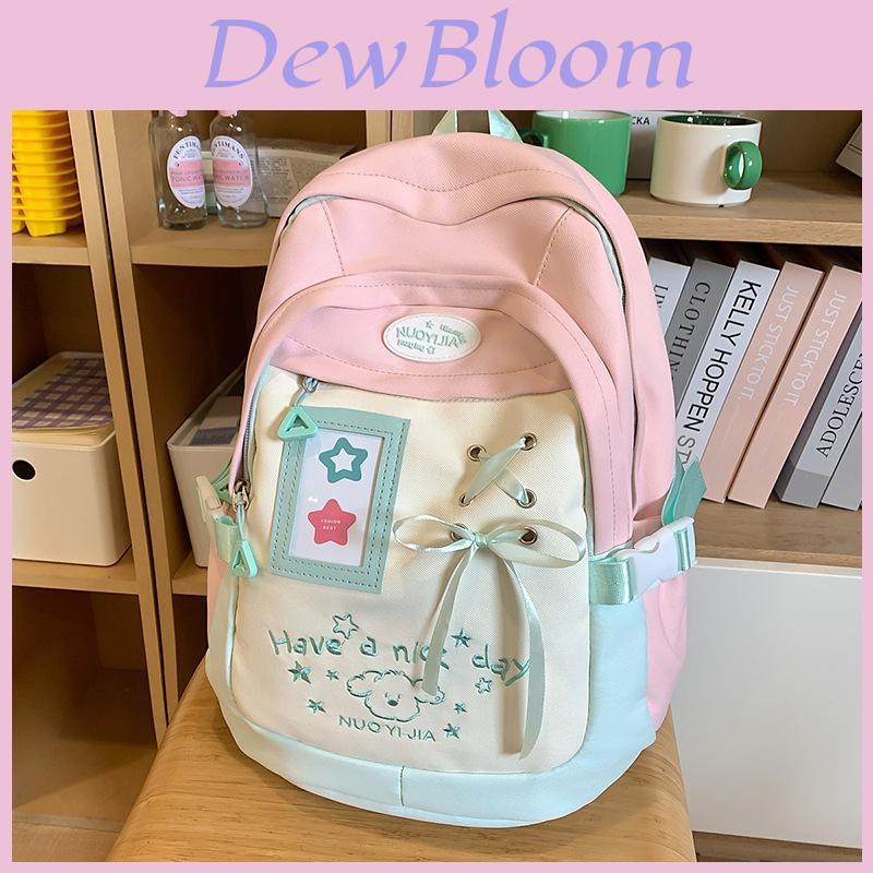 Nylon Girls School Backpack With Breathable Straps For Middle School Students