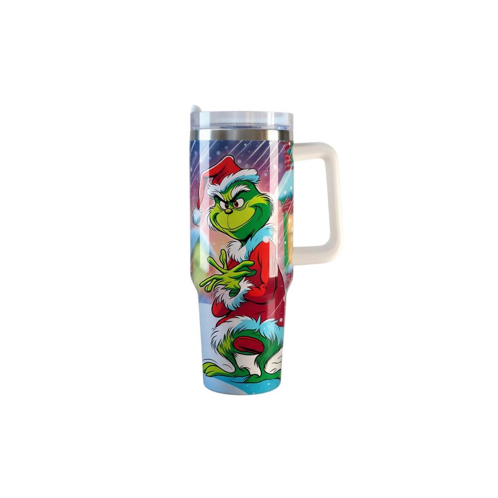 40oz Tumbler with Handle for Car and Travel, Reusable Cold Cup for and Beverages