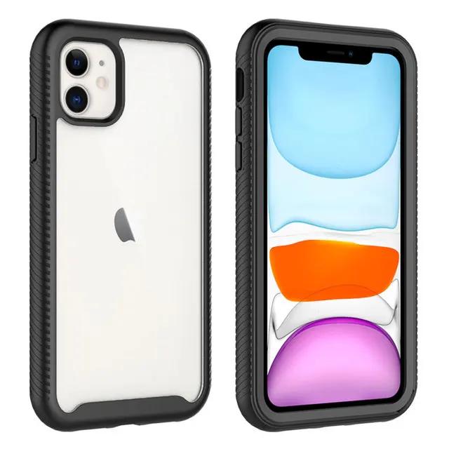 

2 в 1 гибридный сверхпрочный бронированный прозрачный чехол для всего корпуса iPhone 16 Pro Max 15 14 13 12 11 7 8 Plus Otter Case Box Hard Bumper Cover For iPhone 16 Plus чёрный