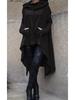 Women Plaid Hooded Sweatshirt Long Sleeve Plush Winter Top Warm Cozy