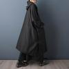 Long Sleeve Oversized Hooded Vintage Black Casual Loose Autumn Spring Winter Trench Coat for Women Outerwear