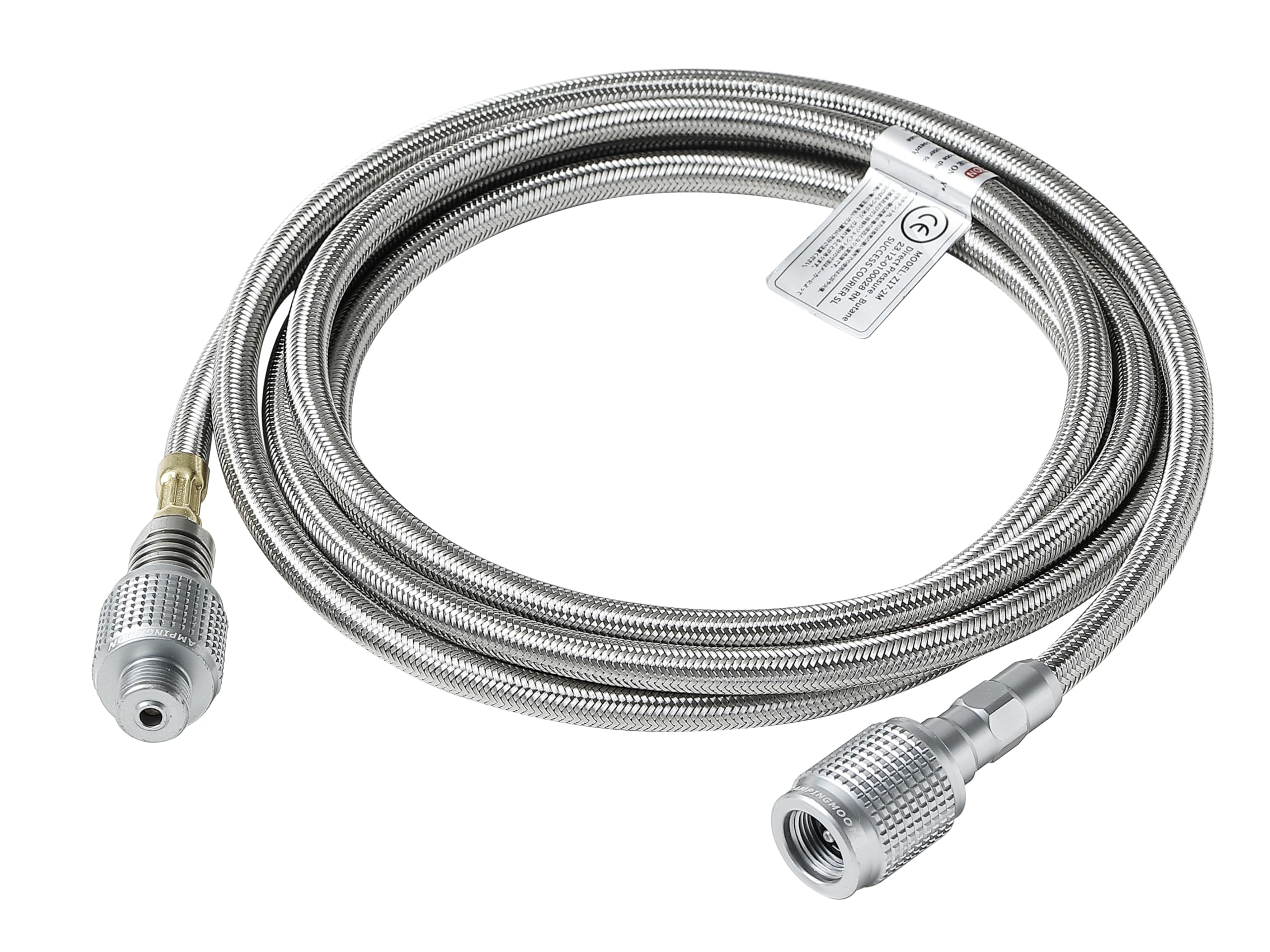 

CAMPING MOON Multi-Gas Hose Line, Screw-in Type, for OD Cans, Total Length 200cm, Z17-2M