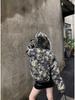 Women's 2024 Winter Retro Camouflage Hooded Cotton Jacket - Thickened & Padded