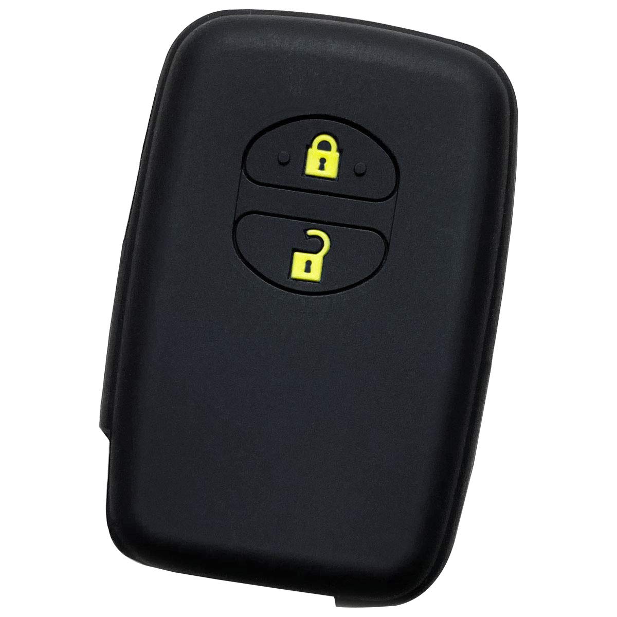 

Силиконовый чехол IKT для смарт-ключа Toyota, 2 кнопки, черный/желтый / Prius