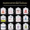 ZISIZ Classic Enamel Tea Mug with Lid