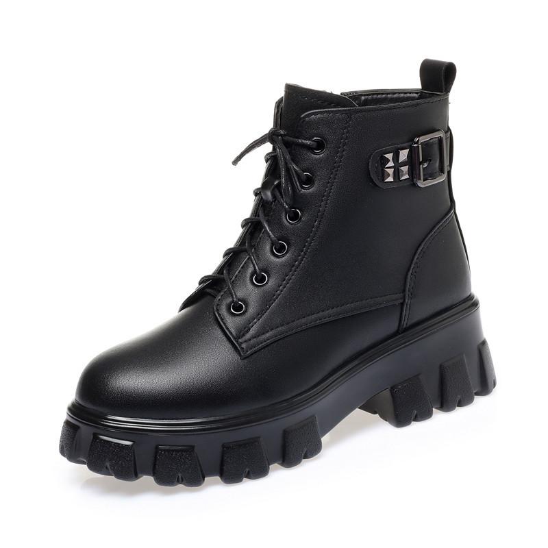 Fashion AIYUQI Women Winter Boots Genuine Leather 2025 New Fashion Natural Wool Warm Snow Boots Women Thick-soled Women's Ankle Boots