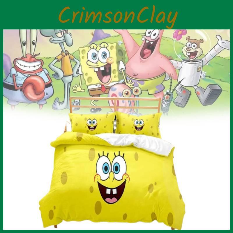 Squarepants Bedding Spongebob Single Double Duvet Cover Cases Supplies Sets