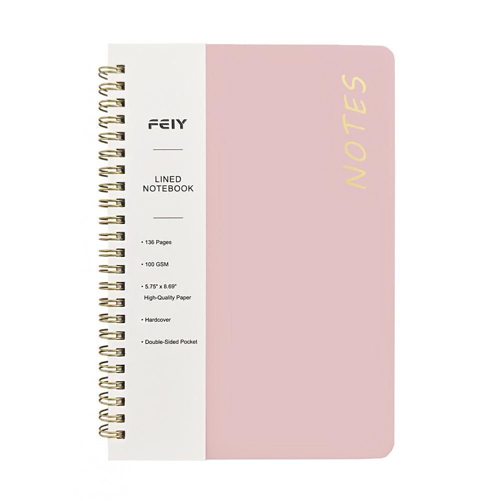 A5 English Coil Notebook, Lined Macaron Color Notepad, Custom Printing Available A5 розовый