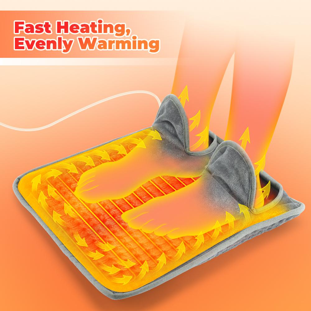 Electric Heating Foot Warmer Winter Soft Foot Warming Device Office Household Hand Warming Pad Working Bedroom Study Room