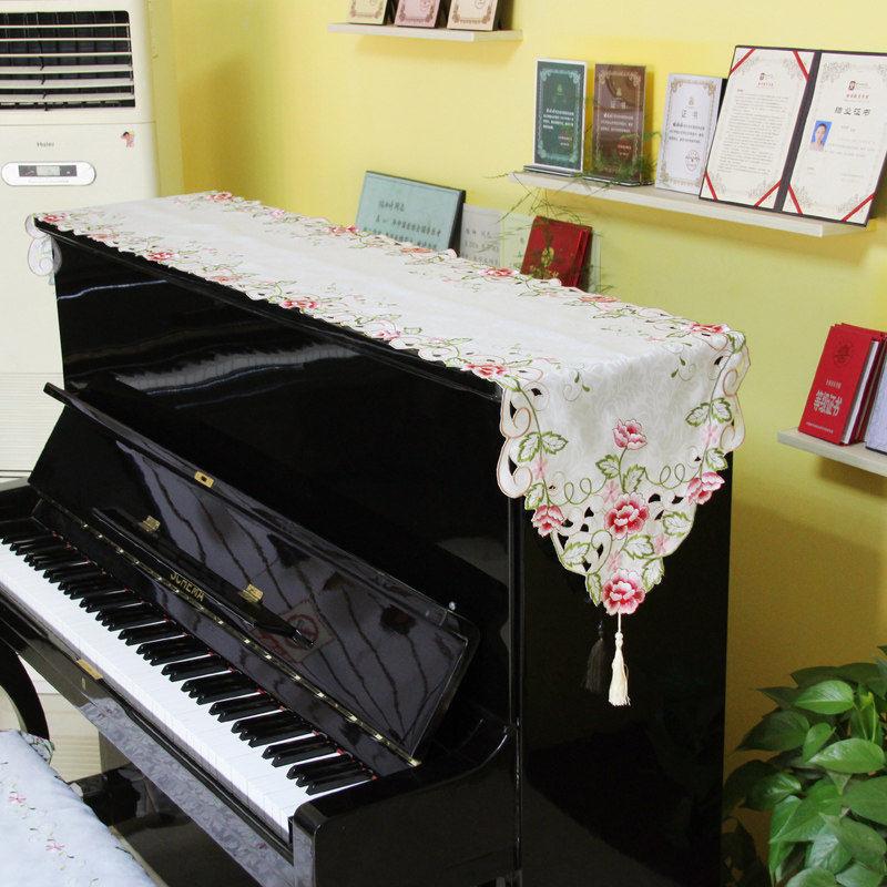 Piano Covers Embroidered Tassel Table Flag Dust-proof TV Cabinet Electronic Pianos Keyboard Cover European Style Home Decoration