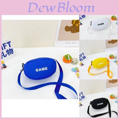 Stylish Children's Letter Print Crossbody Bag Lightweight Canvas Cute Design